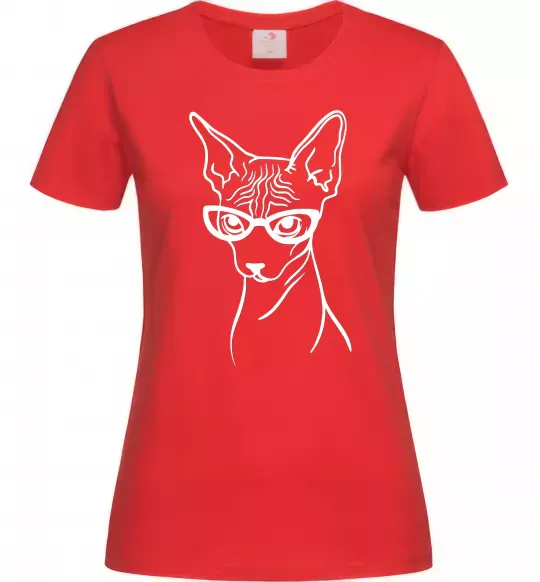 Женская футболка Serious sphinx Красный фото