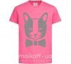 Дитяча футболка Gray cat Яскраво-рожевий фото