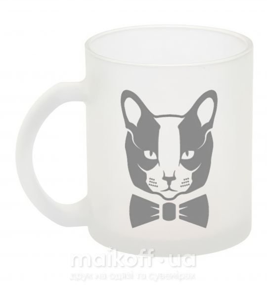 Чашка стеклянная Gray cat Фроузен фото