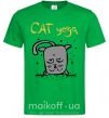 Мужская футболка Cat Yoga Зеленый фото
