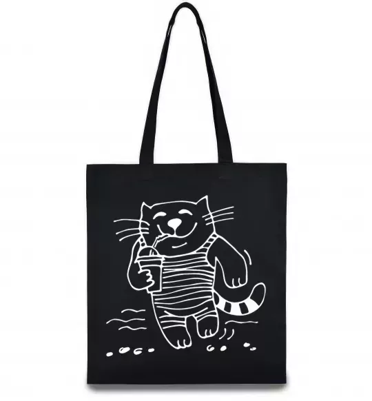 Эко-сумка Кіт матрос Черный фото