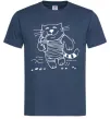 Мужская футболка Кіт матрос Темно-синий Мужская футболка Кіт матрос Темно-синий фото