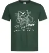 Мужская футболка Кіт матрос Темно-зеленый Мужская футболка Кіт матрос Темно-зеленый фото