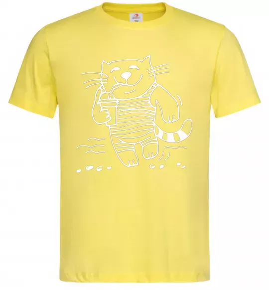 Мужская футболка Кіт матрос Лимонный фото