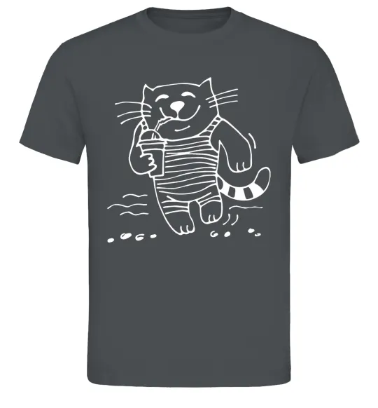 Мужская футболка Кіт матрос Графит фото