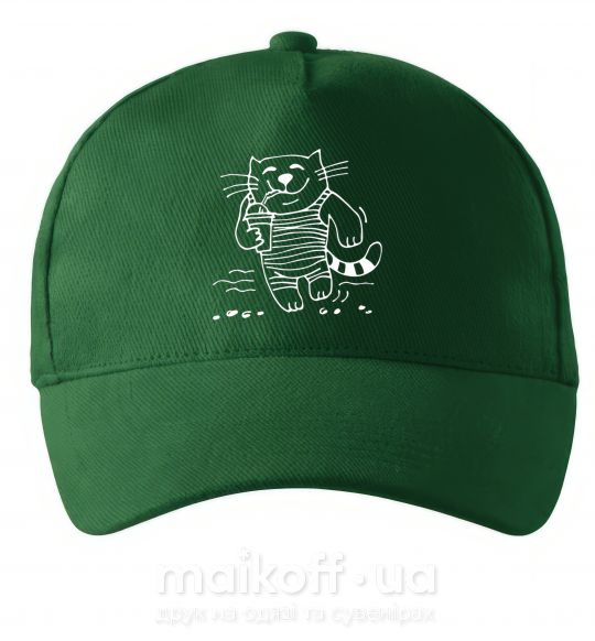 Кепка Кот матрос Темно-зелений фото