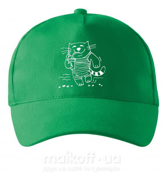 Кепка Кот матрос Зеленый фото