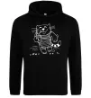 Мужская толстовка (худи) Кіт матрос Черный фото