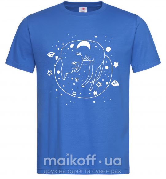 Мужская футболка Kitty space Ярко-синий фото