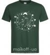 Мужская футболка Kitty space Темно-зеленый фото