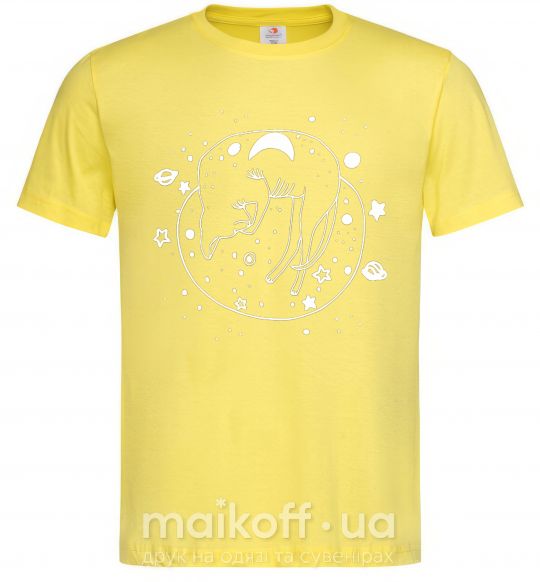 Мужская футболка Kitty space Лимонный фото