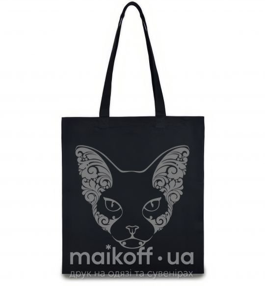 Эко-сумка Decorative sphynx cat Черный фото