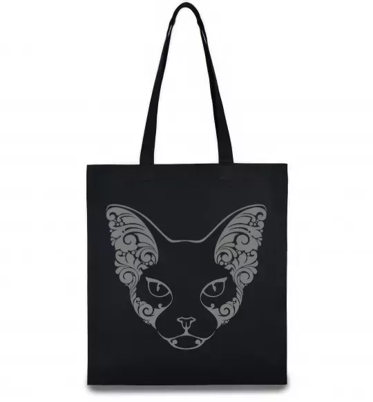 Еко-сумка Decorative sphynx cat Чорний фото
