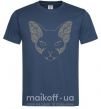 Мужская футболка Decorative sphynx cat Темно-синий фото