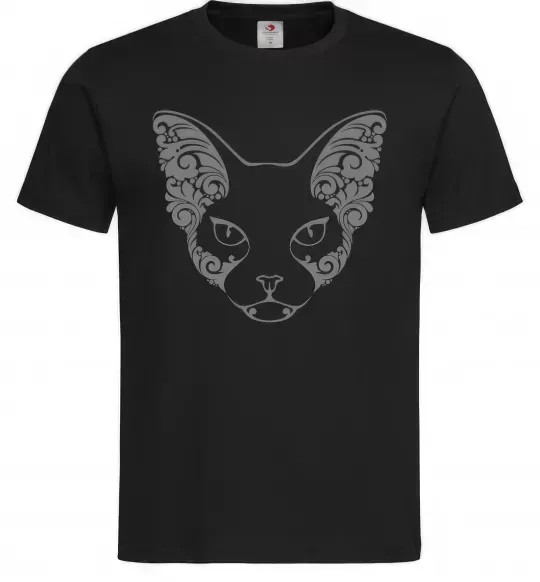 Чоловіча футболка Decorative sphynx cat Чорний фото