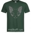 Мужская футболка Decorative sphynx cat Темно-зеленый фото