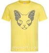 Мужская футболка Decorative sphynx cat Лимонный фото