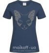 Женская футболка Decorative sphynx cat Темно-синий фото
