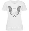 Жіноча футболка Decorative sphynx cat Білий фото