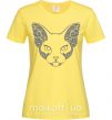 Женская футболка Decorative sphynx cat Лимонный фото