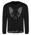 Світшот Decorative sphynx cat Чорний фото