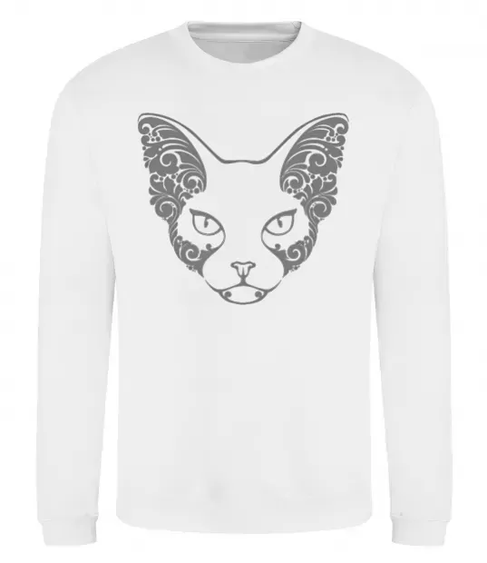 Світшот Decorative sphynx cat Білий фото