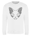 Світшот Decorative sphynx cat Білий Світшот Decorative sphynx cat Білий фото