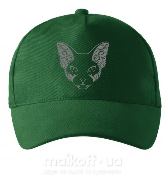 Кепка Decorative sphynx cat Темно-зеленый фото