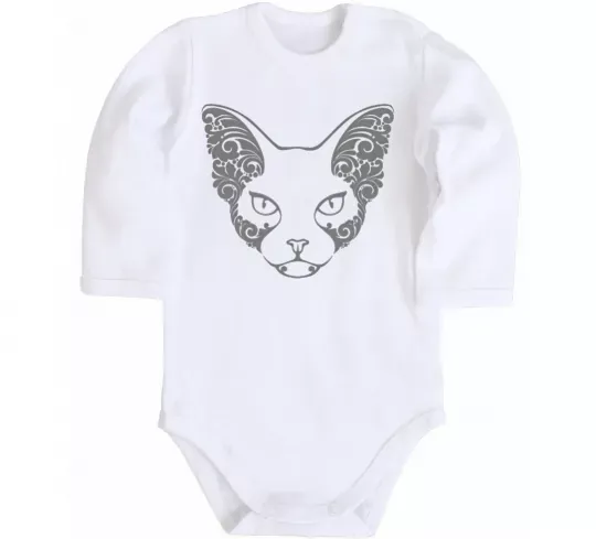 Детский боди Decorative sphynx cat Белый фото