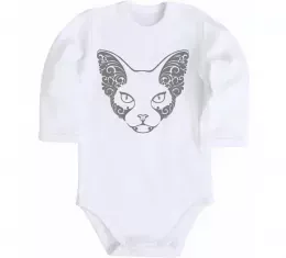 Детский боди Decorative sphynx cat Белый фото