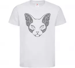 Детская футболка Decorative sphynx cat Белый фото