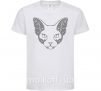 Детская футболка Decorative sphynx cat Белый фото