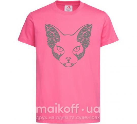 Детская футболка Decorative sphynx cat Ярко-розовый фото