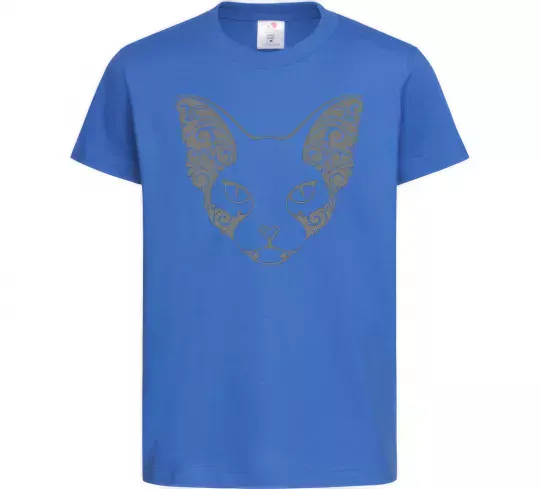 Дитяча футболка Decorative sphynx cat Яскраво-синій фото