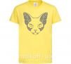 Детская футболка Decorative sphynx cat Лимонный фото