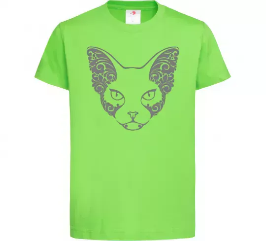 Дитяча футболка Decorative sphynx cat Лаймовий фото