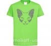 Дитяча футболка Decorative sphynx cat Лаймовий фото