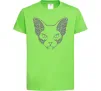 Дитяча футболка Decorative sphynx cat Лаймовий фото