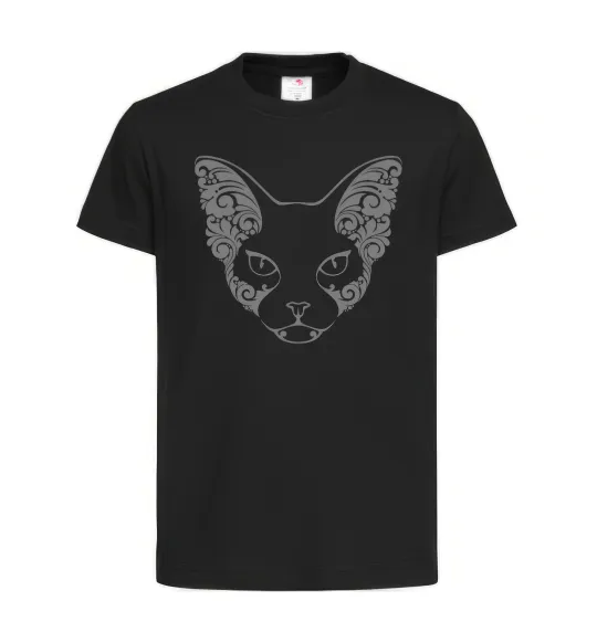 Дитяча футболка Decorative sphynx cat Чорний фото