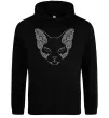Мужская толстовка (худи) Decorative sphynx cat Черный фото