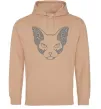 Женская толстовка (худи) Decorative sphynx cat Песочный Женская толстовка (худи) Decorative sphynx cat Песочный фото