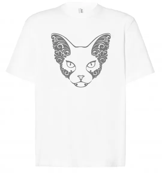 Футболка Оверсайз Decorative sphynx cat Білий фото