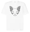 Футболка Оверсайз Decorative sphynx cat Білий фото