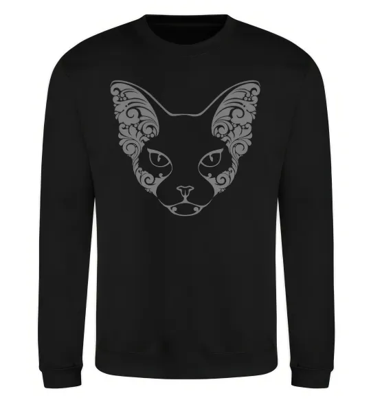 Світшот Decorative sphynx cat Чорний фото