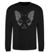 Світшот Decorative sphynx cat Чорний фото