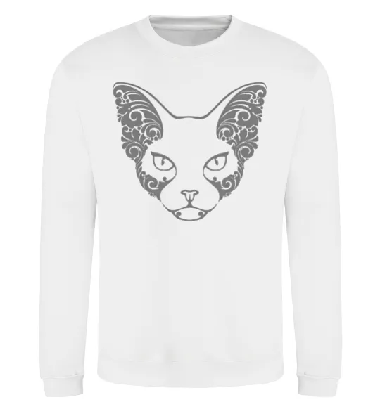 Світшот Decorative sphynx cat Білий фото