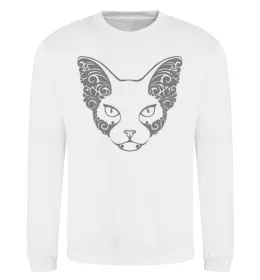 Свитшот Decorative sphynx cat Белый фото