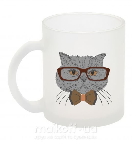 Чашка скляна Cat teacher Фроузен фото