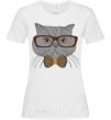 Жіноча футболка Cat teacher Білий фото