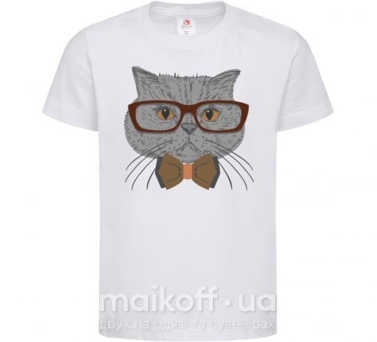 Дитяча футболка Cat teacher Білий фото